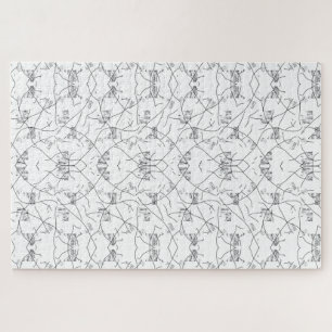 Elegant Hand-Drawn Botanical Jigsaw Puzzle