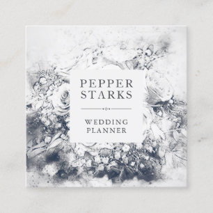 Elegant Hand-drawn Floral Bouquet Business Card