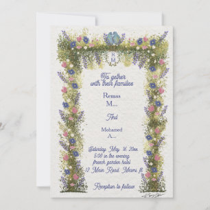 Elegant Hand-Drawn Floral Wedding Invitation 
