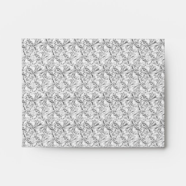 Elegant Hand-Drawn Leaf Texture Envelope (Front)