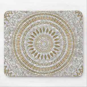 Elegant hand drawn tribal mandala design mouse mat