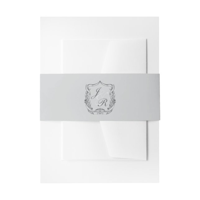 Elegant Hand Drawn Venue Chateau Illustration  Invitation Belly Band (Front Example)