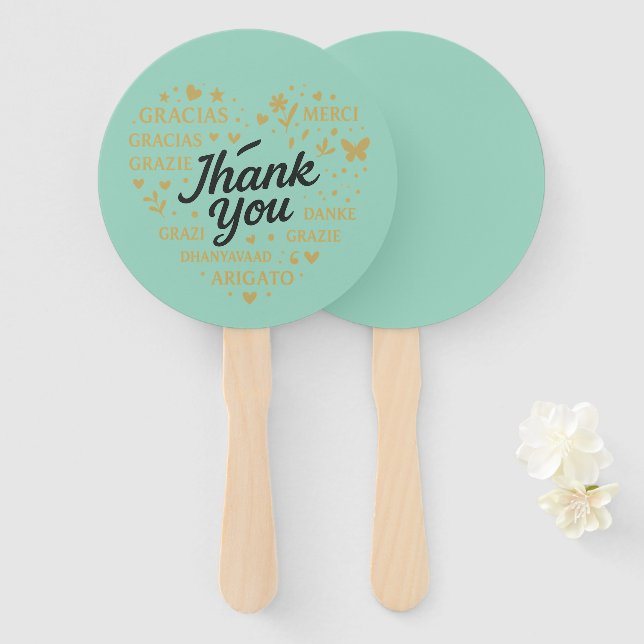 Elegant Hand Fans – Stylish & Practical Gift  (Front and Back)