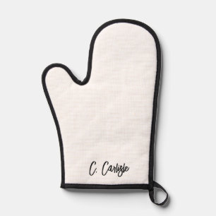 Elegant Hand-Lettered Modern Script Personalized Oven Mitt