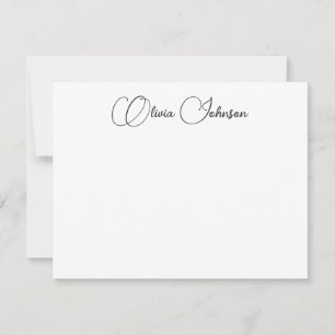 Elegant Hand Lettered Script Note Card