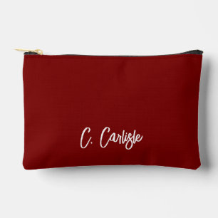 Elegant Hand-Lettered Script Personalized Accessory Pouch