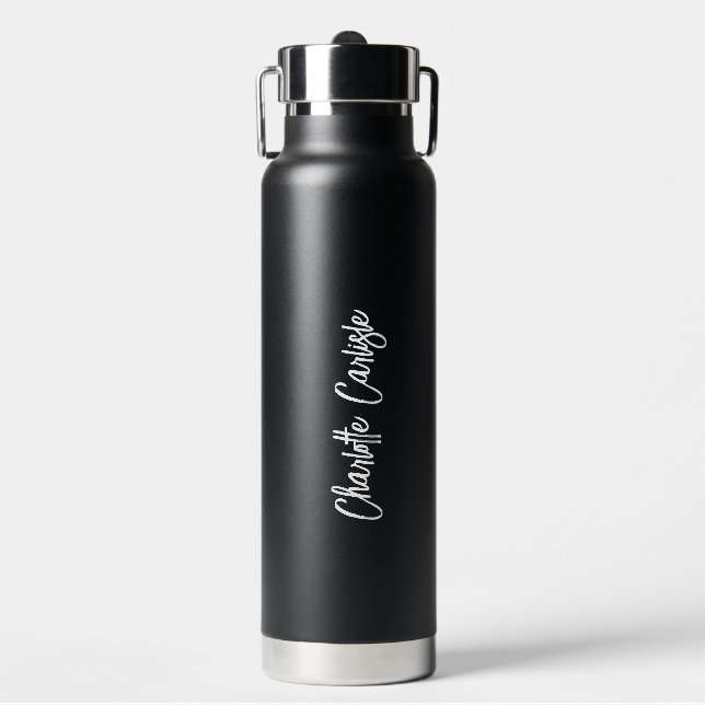 Elegant Hand Lettered Script Water Bottle (Front)