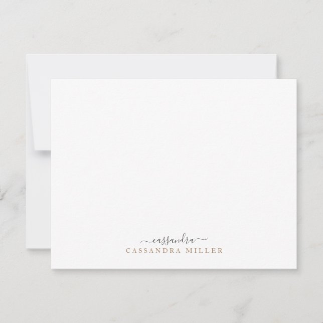 Elegant Hand Lettered Signature Name Professional Card (Front)