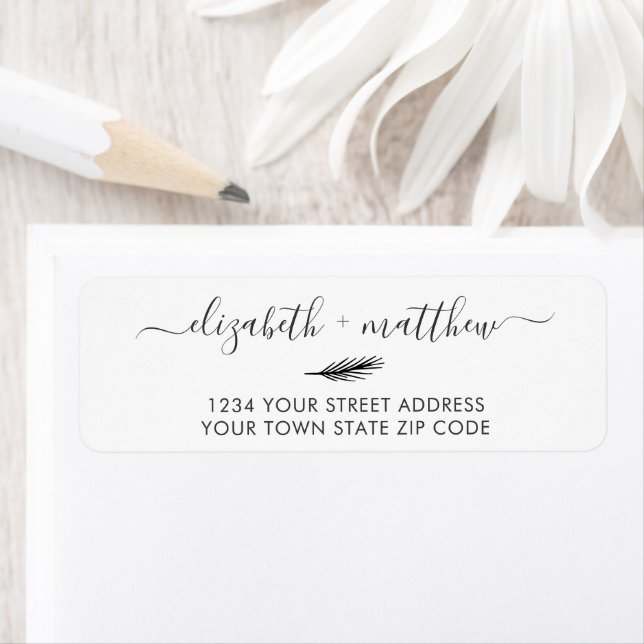Elegant Hand Lettered Wedding Return Address Label (Insitu)