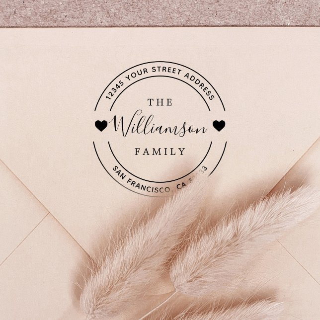 Elegant Hand Lettering Heart Rubber Stamp (Creator Uploaded)