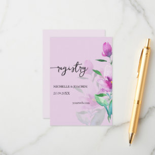 Elegant Hand-painted Floral Enclosure Card