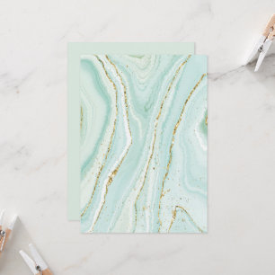 elegant hand painted liquid marble design with gli invitation