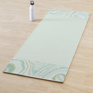 elegant hand painted liquid marble design with gli yoga mat