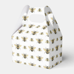 Elegant Hand Painted Watercolor Bees Favour Box