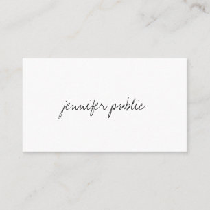 Elegant Hand Script Professional Simple Modern Business Card