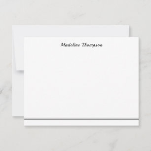 Elegant Handwriting Calligraphy Two Line Black Card
