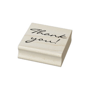 Elegant Handwriting Thank You Rubber Stamp
