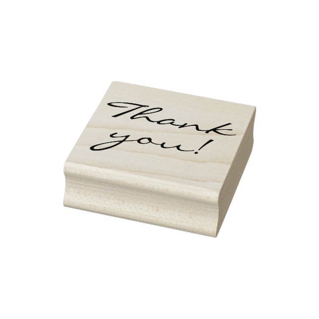 Elegant Handwriting Thank You Rubber Stamp (Stamp)