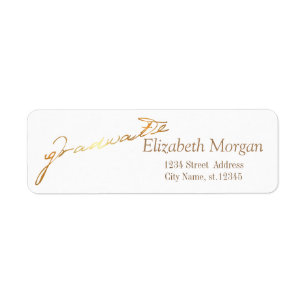Elegant Handwritten Graduate, White