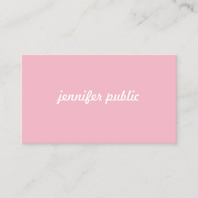 Elegant Handwritten Minimalist Modern Template Business Card (Front)