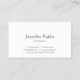 Elegant Handwritten Minimalistic Professional Business Card