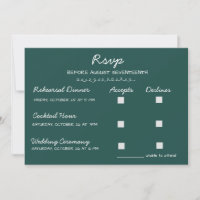 Elegant Handwritten Multi-Event Wedding RSVP