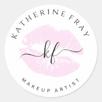 Elegant handwritten script calligraphy pink lips