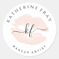 Elegant handwritten script calligraphy pink lips