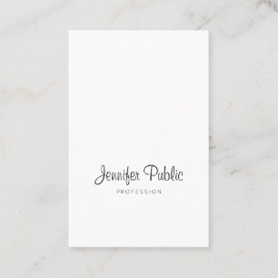 Elegant Handwritten Script Clean Plain Modern Luxe Business Card