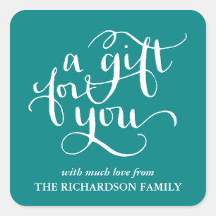 ELEGANT HANDWRITTEN SCRIPT GIFT TAG STICKERS