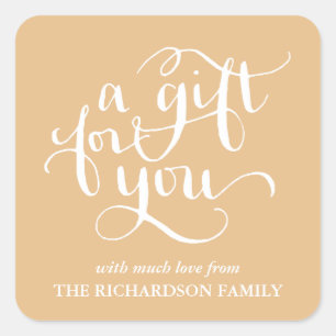 ELEGANT HANDWRITTEN SCRIPT GIFT TAG STICKERS