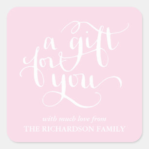 ELEGANT HANDWRITTEN SCRIPT GIFT TAG STICKERS