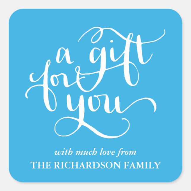 ELEGANT HANDWRITTEN SCRIPT GIFT TAG STICKERS (Front)