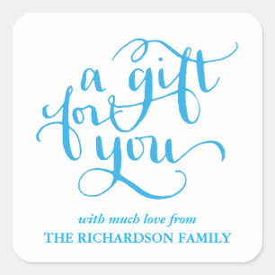 ELEGANT HANDWRITTEN SCRIPT GIFT TAG STICKERS