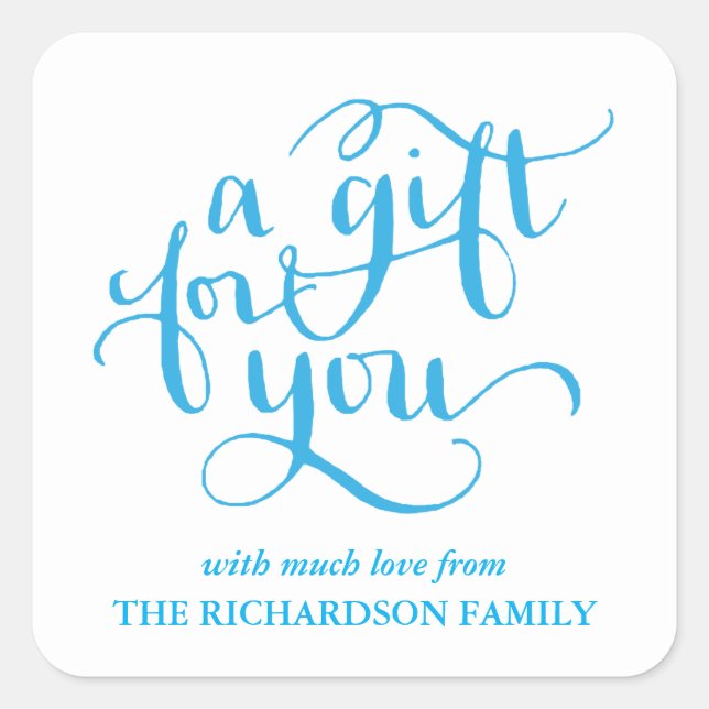 ELEGANT HANDWRITTEN SCRIPT GIFT TAG STICKERS (Front)