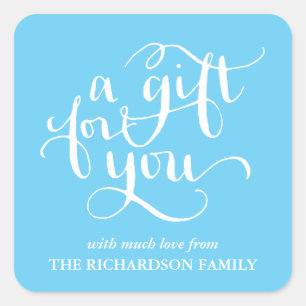 ELEGANT HANDWRITTEN SCRIPT GIFT TAG STICKERS