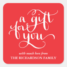 ELEGANT HANDWRITTEN SCRIPT GIFT TAG STICKERS