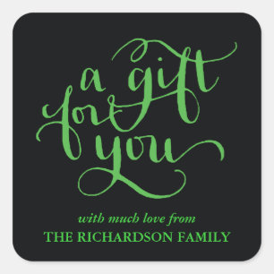 ELEGANT HANDWRITTEN SCRIPT GIFT TAG STICKERS