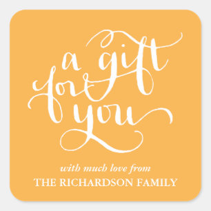 ELEGANT HANDWRITTEN SCRIPT GIFT TAG STICKERS