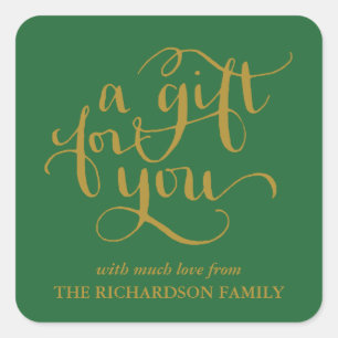 ELEGANT HANDWRITTEN SCRIPT GIFT TAG STICKERS