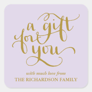 ELEGANT HANDWRITTEN SCRIPT GIFT TAG STICKERS
