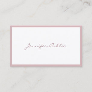 Elegant Handwritten Script Minimalist Modern Business Card