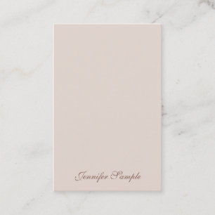 Elegant Handwritten Script Minimalist Plain Modern Business Card