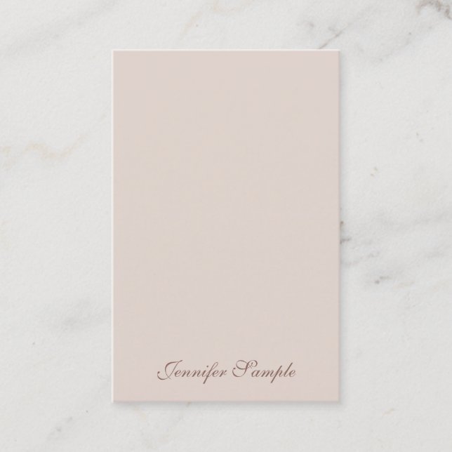 Elegant Handwritten Script Minimalist Plain Modern Business Card (Front)