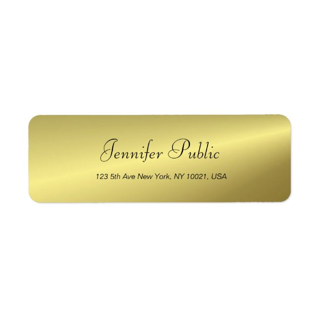 Elegant Handwritten Script Modern Gold Template (Front)