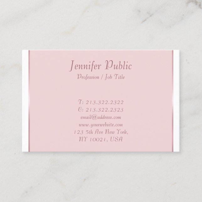 Elegant Handwritten Script Modern Simple Design Business Card (Front)