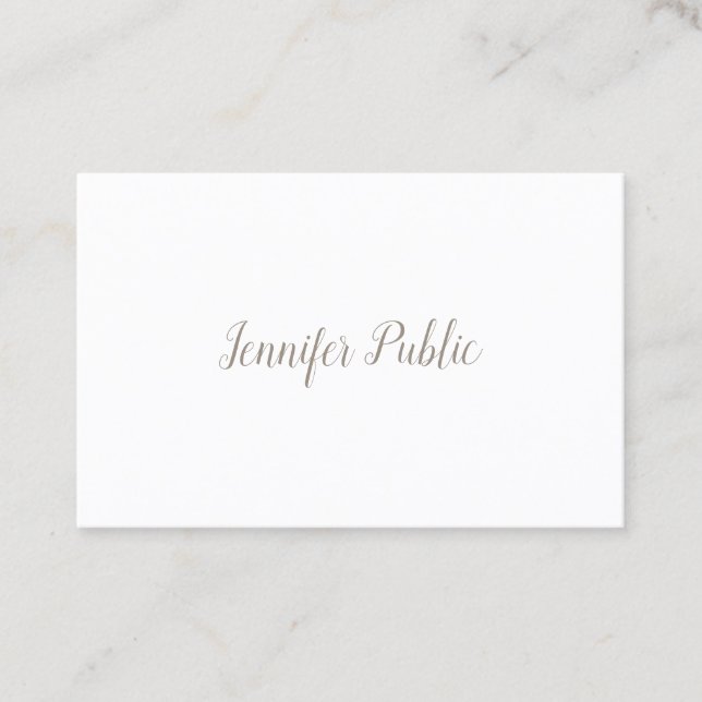 Elegant Handwritten Script Modern Smart Template Business Card (Front)
