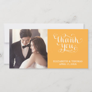 ELEGANT HANDWRITTEN SCRIPT PHOTO THANK YOU CARD