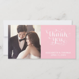 ELEGANT HANDWRITTEN SCRIPT PHOTO THANK YOU CARD
