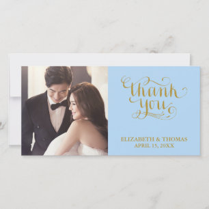 ELEGANT HANDWRITTEN SCRIPT PHOTO THANK YOU CARD